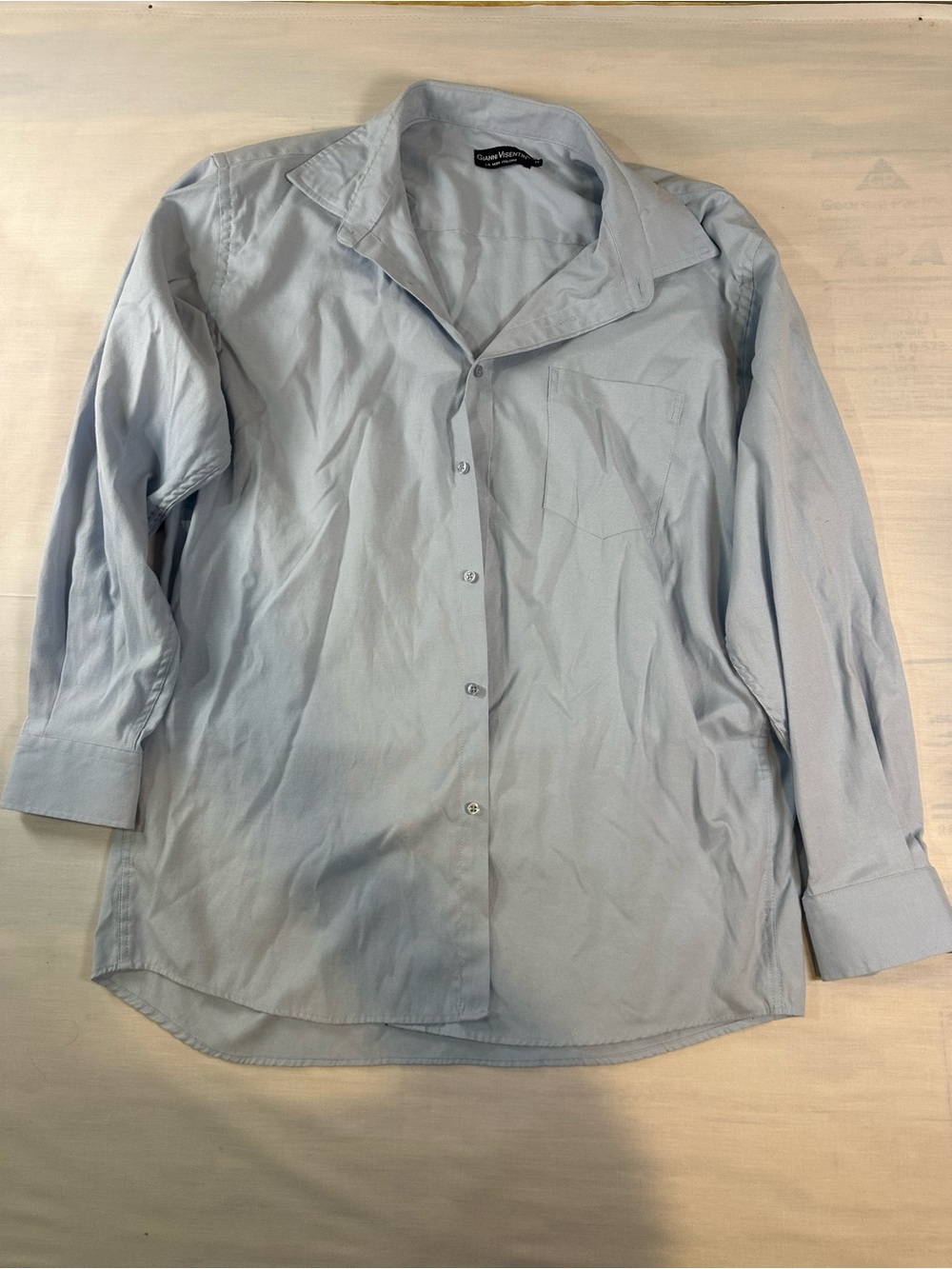 Light Blue Men's Long-Sleeve Dress Shirt - Classic Collar